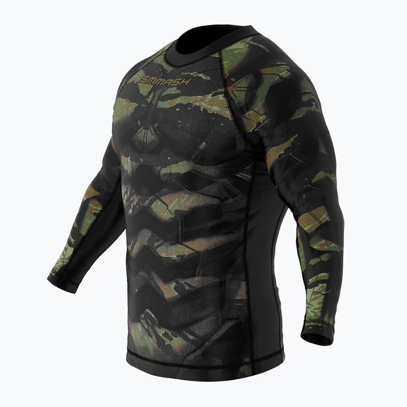 SMMASH Tiger Armour men's longsleeve rashguard black-green RSO3 3