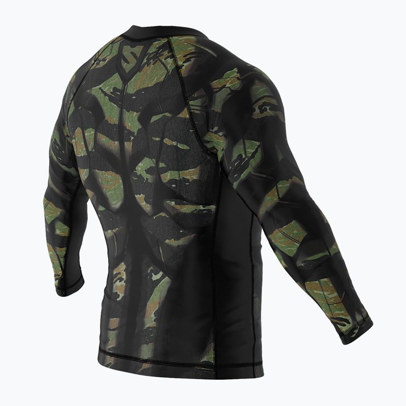 SMMASH Tiger Armour men's longsleeve rashguard black-green RSO3 5