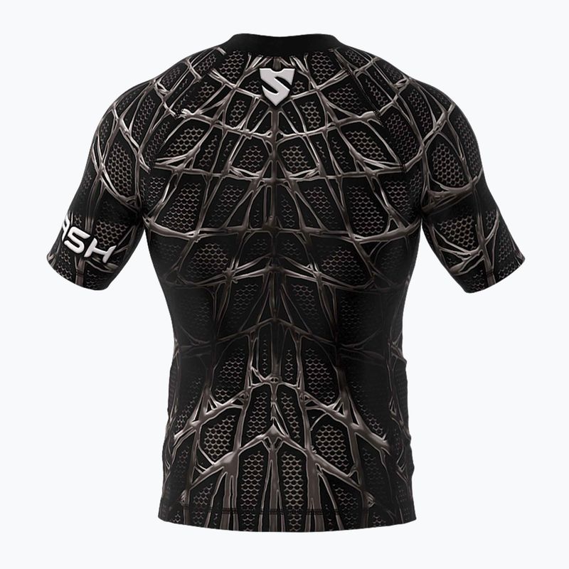 SMMASH Venomous men's rashguard black and white RSO2 2