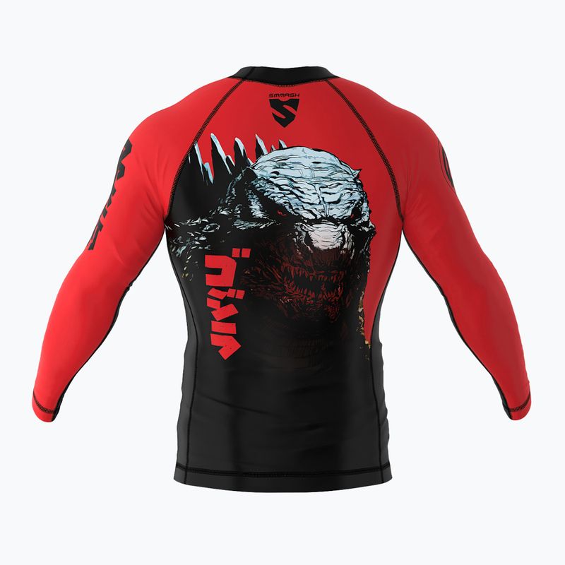 SMMASH Zilla children's longsleeve rashguard red 2
