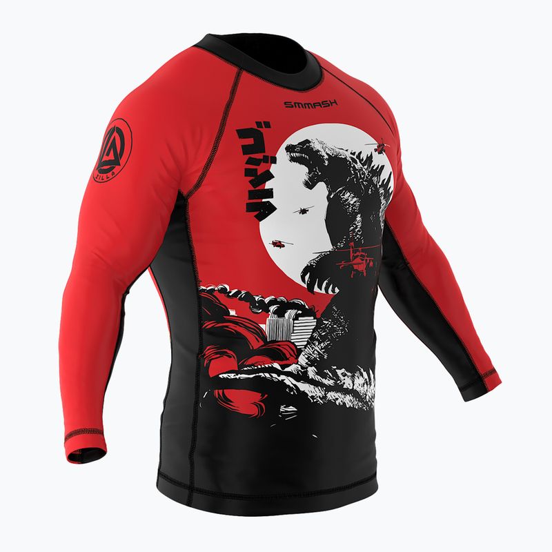 SMMASH Zilla children's longsleeve rashguard red 3