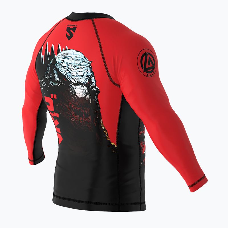 SMMASH Zilla children's longsleeve rashguard red 6