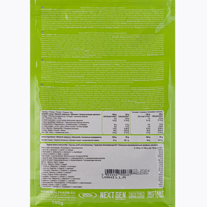 Real Pharm Real Casein 700g vanilla 700681 2