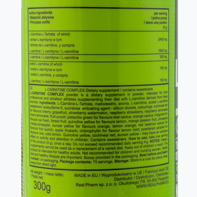L-Carnitine Complex Real Pharm fat burner 300g lemon-orange 703743 2