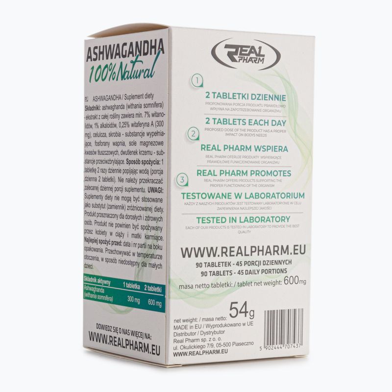 Ashwaganda 100% Real Pharm performance 90 tablets 707437 2