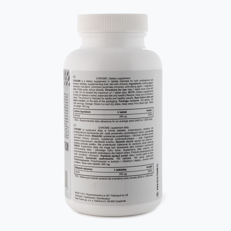Real Pharm Chrome Supplement 180 tabs 2