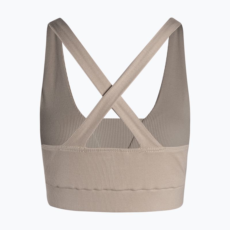 Carpatree Mellow Rib beige fitness bra CPW-SB-179-BE 2
