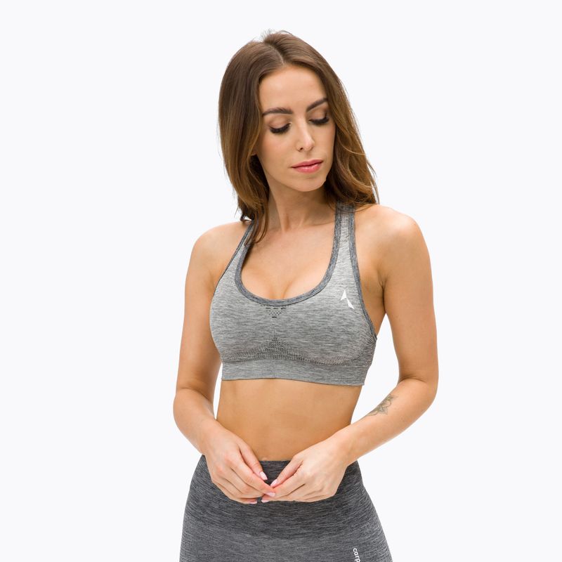 Carpatree Phase Seamless grey fitness bra CP-PSB-MG