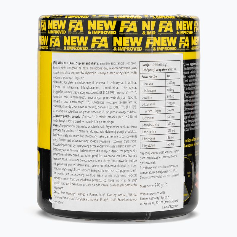 Amino acids Fitness Authority Napalm Leaa9 240 g sicilian lime 2