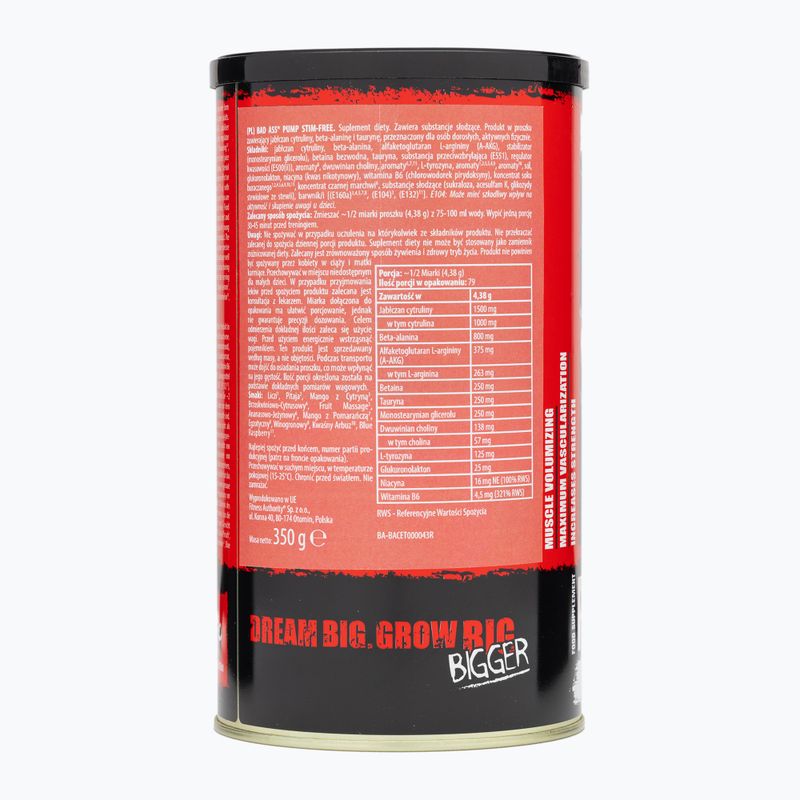Fitness Authority supplement Bad Ass Pump Stim-Free 350 g exotic 2