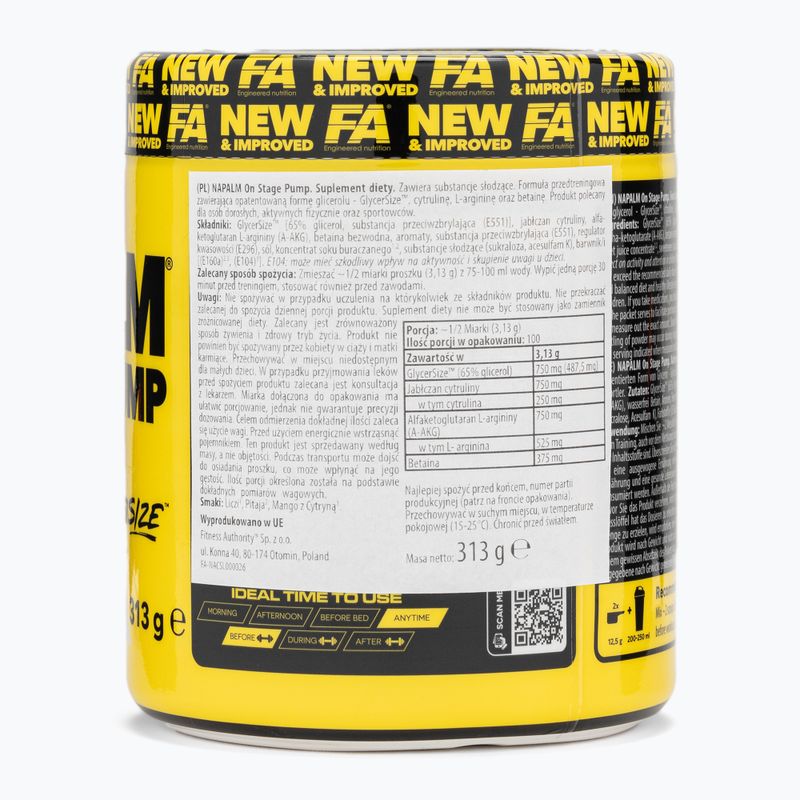Fitness Authority pre-workout Napalm On Stage Pump 313 g dragon fruit 2