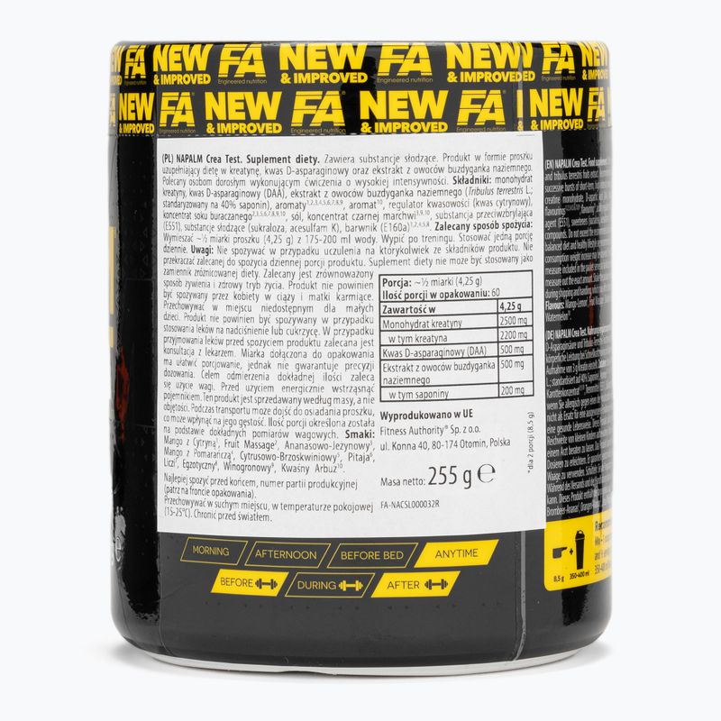 Fitness Authority creatine Napalm Crea Test 255 g mango/lemon 2