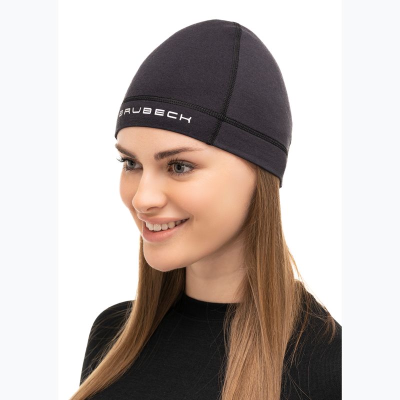 Brubeck HM1008 Active Wool thermal cap black 3