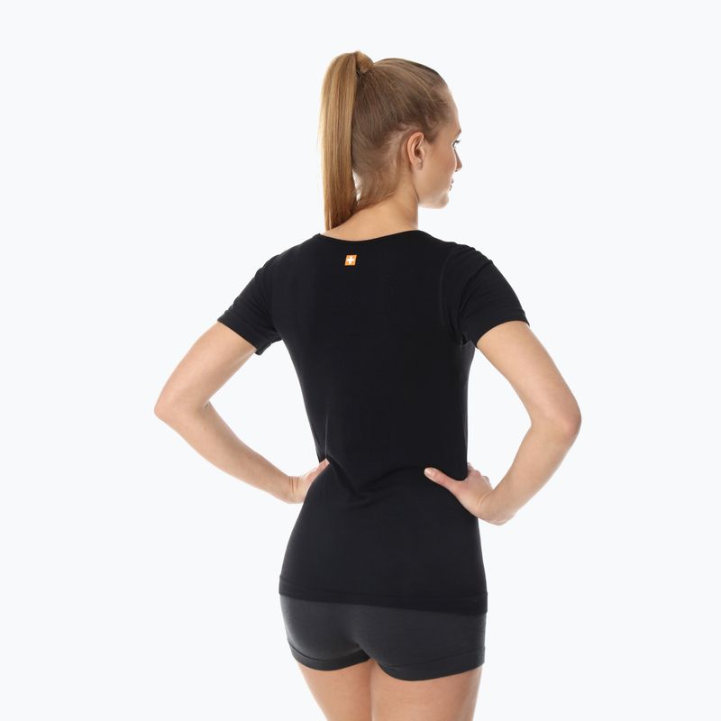 Ladies' Brubeck Outdoor Merino Wool Pro thermal T-shirt black/chamois 2