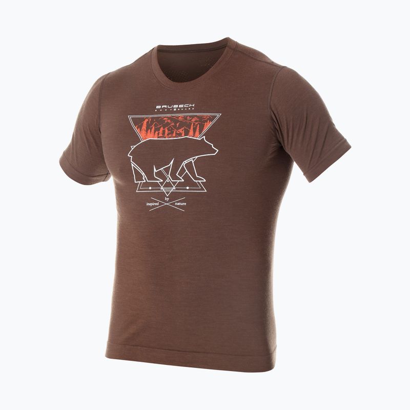 Men's Brubeck Outdoor Merino Wool Pro thermal T-shirt brown/bear 3 3