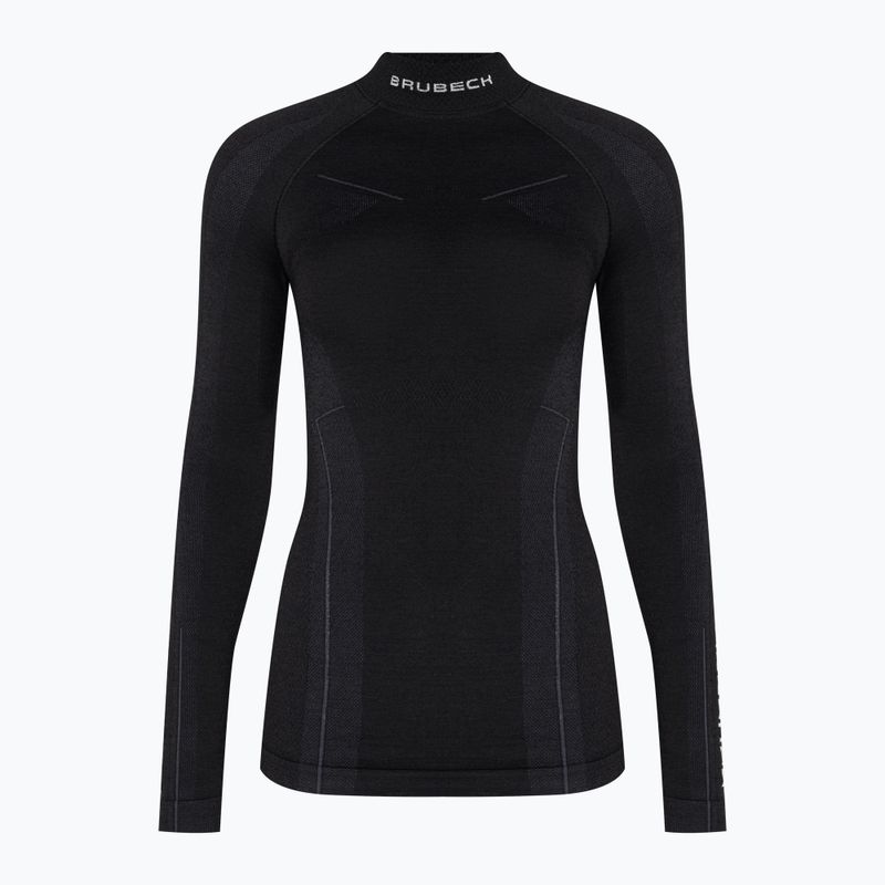 Brubeck Extreme Wool 9982 women's thermal T-shirt black LS11930 2