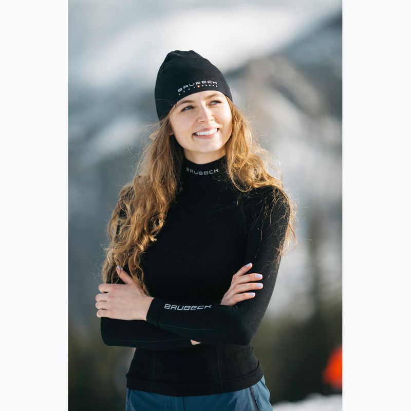 Brubeck Extreme Wool 9982 women's thermal T-shirt black LS11930 4