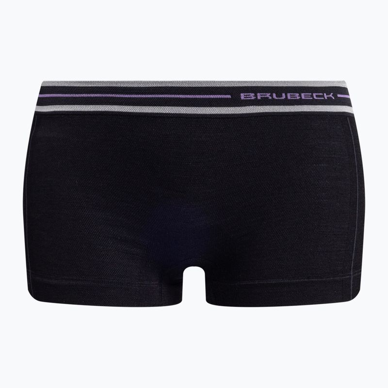 Brubeck Active Wool women's thermal boxer shorts 994A black BX10860