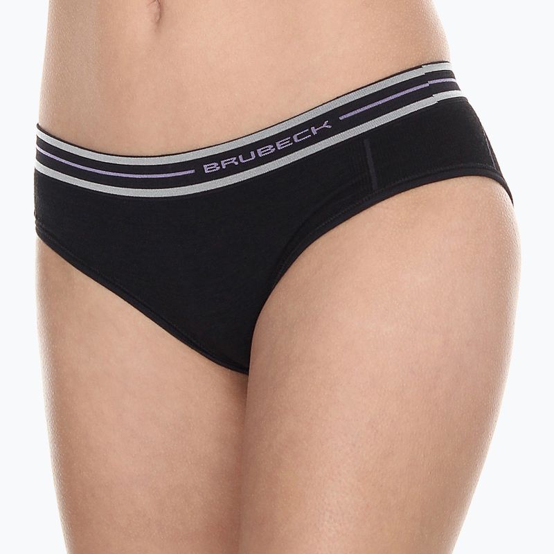 Women's thermoactive briefs Brubeck Hipster Active Wool black 2