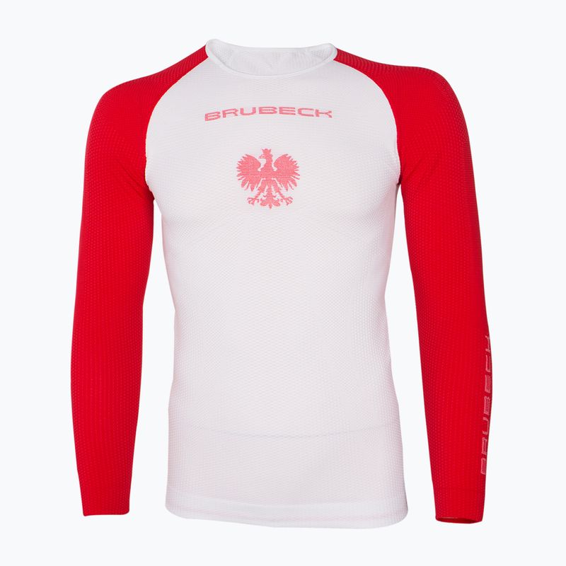 Men's thermal active sweatshirt Brubeck 3D Husar Pro white/red 3