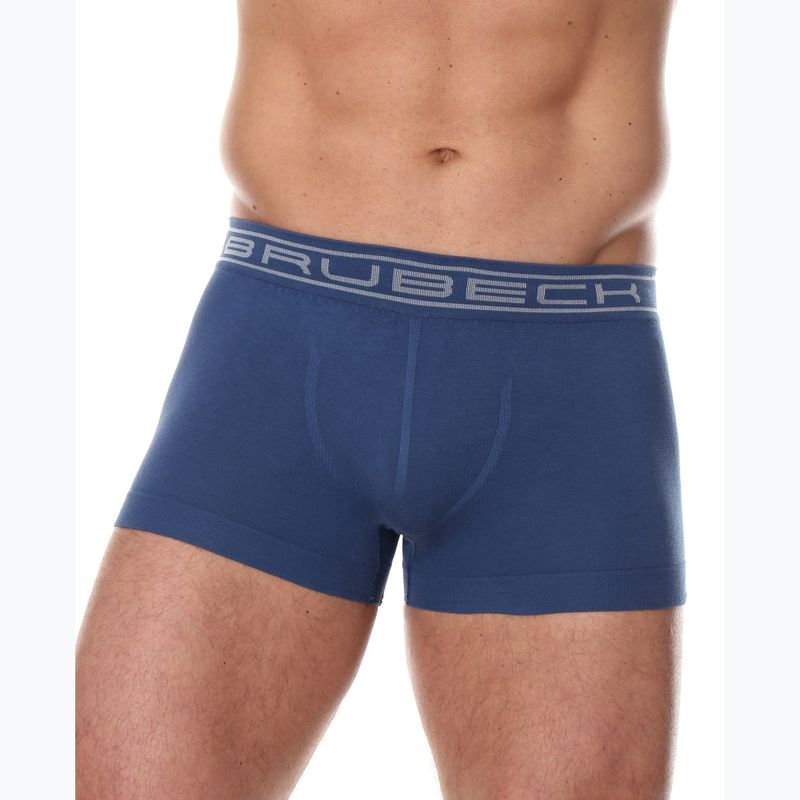 Men's thermal boxer briefs Brubeck Comfort Cotton bluee indygo 2