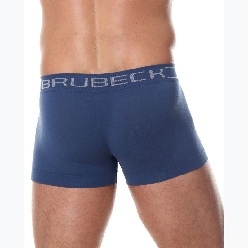Men's thermal boxer briefs Brubeck Comfort Cotton bluee indygo 3