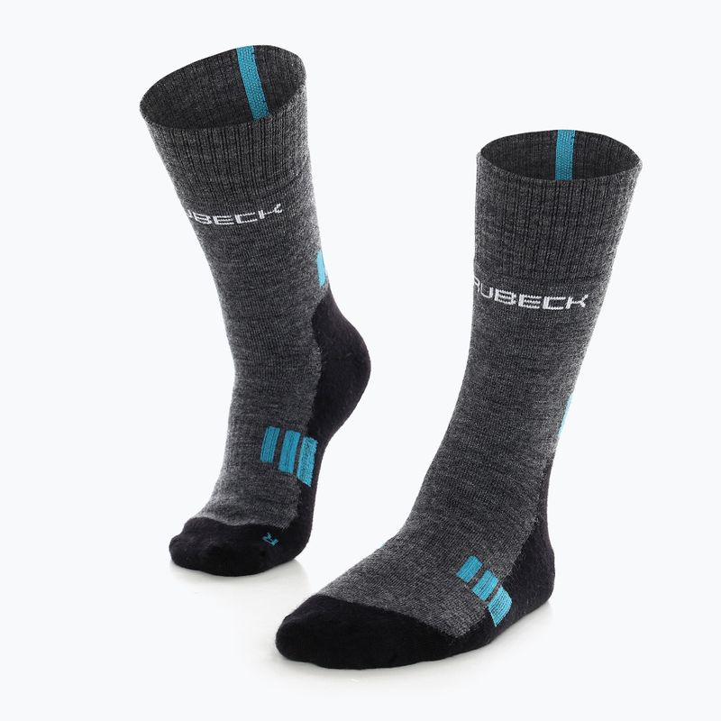 Women's hiking socks Brubeck Trekking Light grey-blue BTR002 5