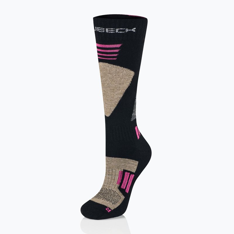 Women's ski socks Brubeck Ski Force black / pink