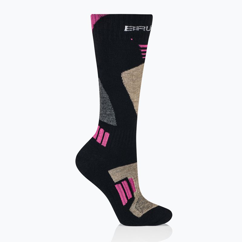 Women's ski socks Brubeck Ski Force black / pink 2