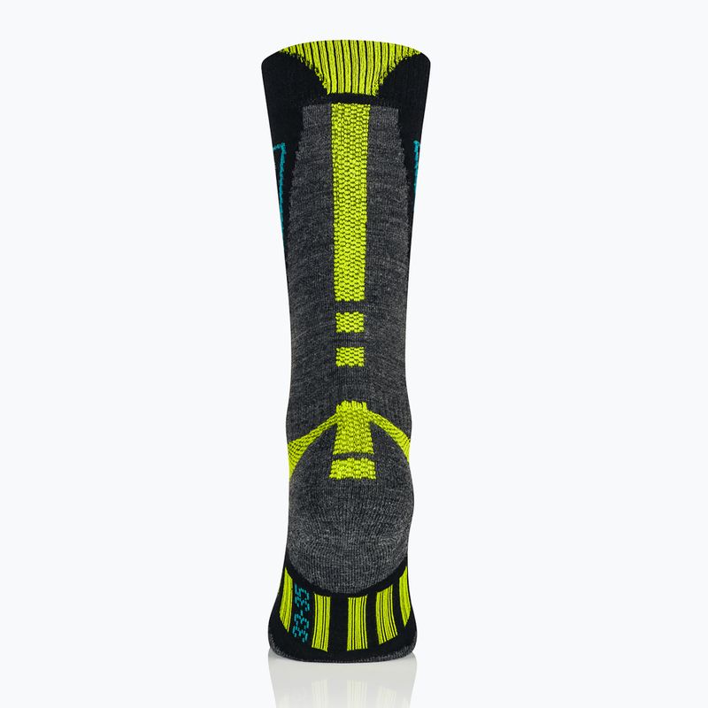 Children's ski socks Brubeck Snow Force Light grey / green 3