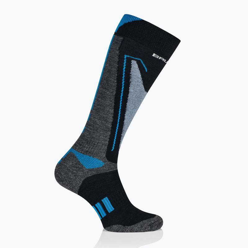 Men's ski socks Brubeck Snow Force Light grey / blue