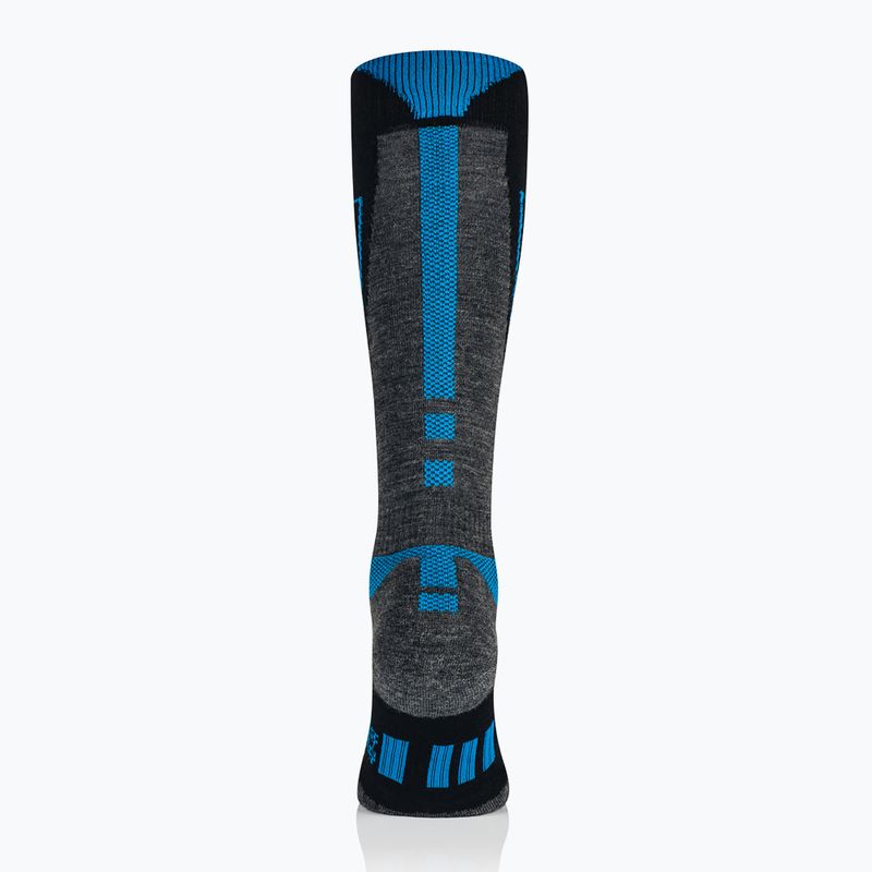 Men's ski socks Brubeck Snow Force Light grey / blue 3
