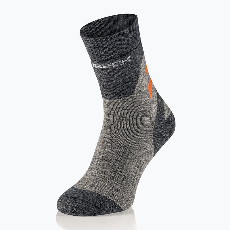 Women's socks Brubeck Trekking Merino light grey/orange