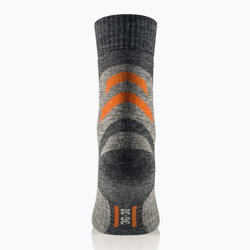 Women's socks Brubeck Trekking Merino light grey/orange 3