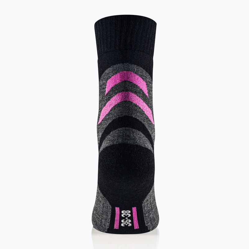 Women's socks Brubeck Trekking Merino graphite/fuchsia 3