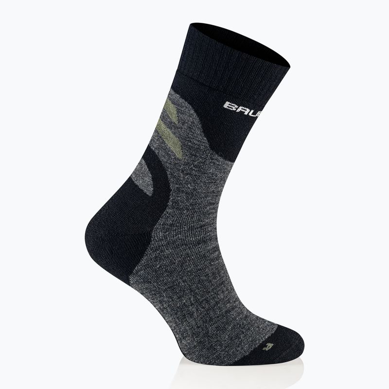 Men's socks Brubeck Trekking Merino graphite/khaki 2