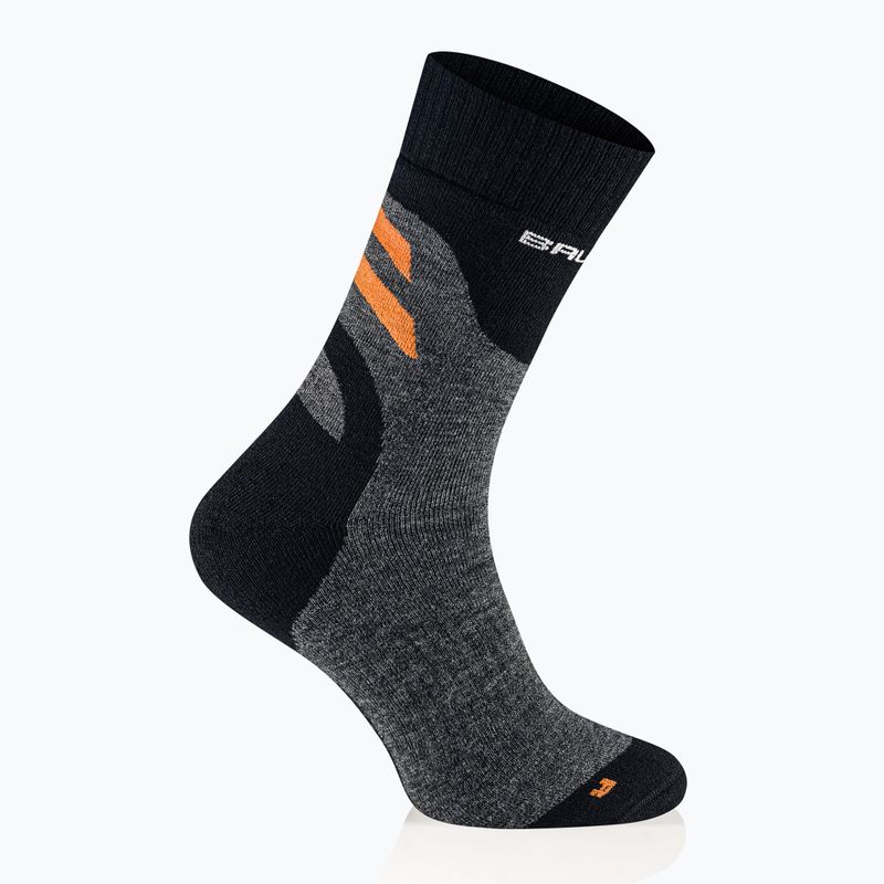 Men's socks Brubeck Trekking Merino graphite/orange 2