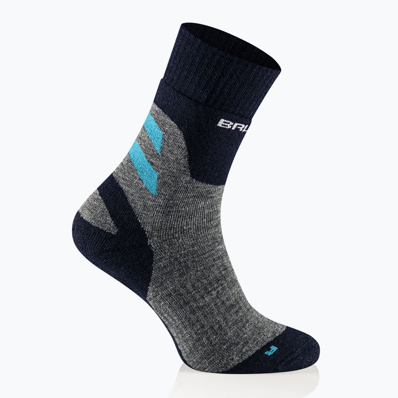 Women's socks Brubeck Trekking Merino grey turquoise 2