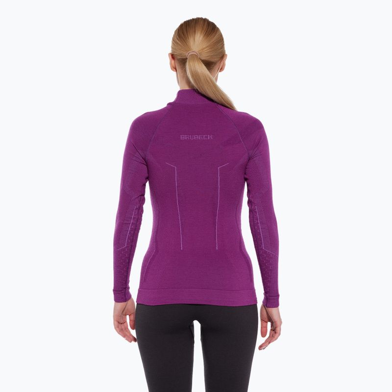 Women's thermal active sweatshirt Brubeck Extreme Merino fuchsia 2