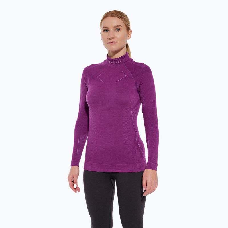 Women's thermal active sweatshirt Brubeck Extreme Merino fuchsia 3