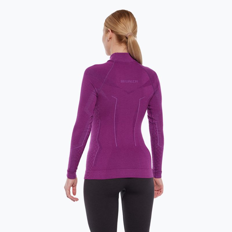 Women's thermal active sweatshirt Brubeck Extreme Merino fuchsia 4
