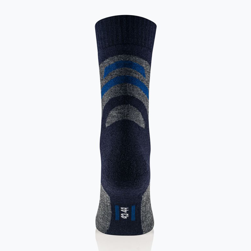 Men's socks Brubeck Trekking Merino graphite/blue 3