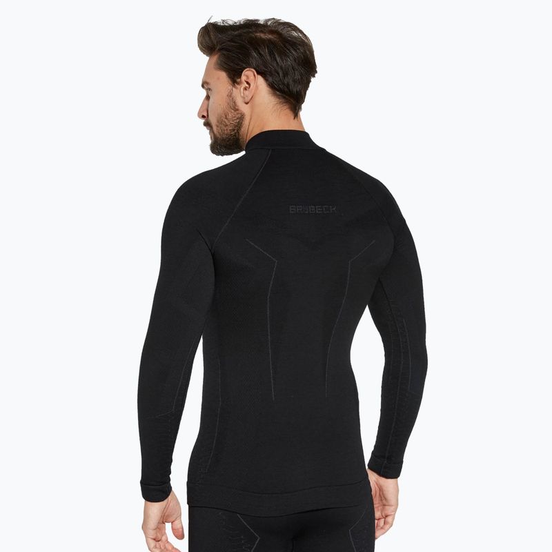 Men's Brubeck LS1610 Extreme Merino thermal sweatshirt black 2