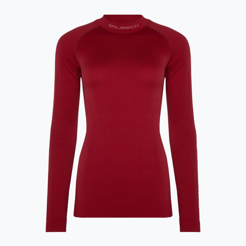 Women's thermal T-shirt Brubeck LS15280 Extreme Thermo maroon 3