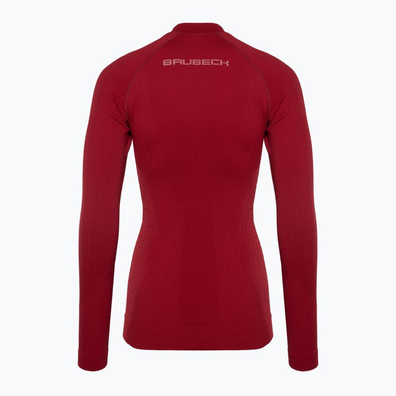 Women's thermal T-shirt Brubeck LS15280 Extreme Thermo maroon 4