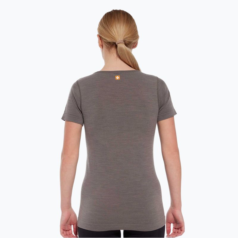 Women's thermal shirt Brubeck Outdoor Merino Wool Pro SS grey/deer 2