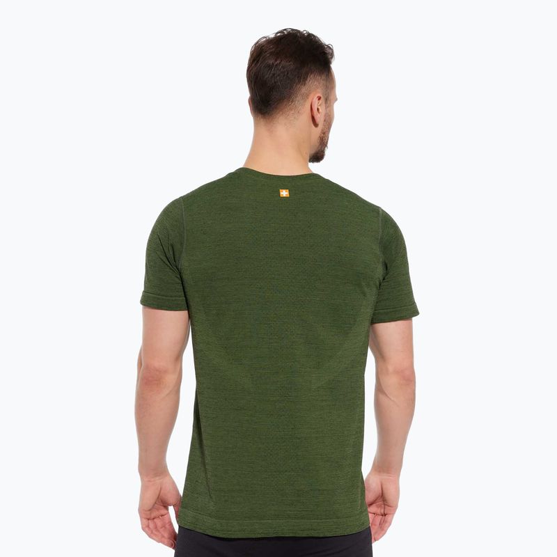 Men's thermal shirt Brubeck Outdoor Merino Wool Pro SS dark green/tree 2