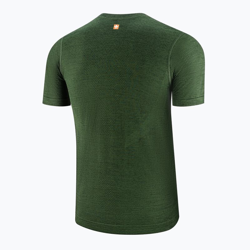 Men's thermal shirt Brubeck Outdoor Merino Wool Pro SS dark green/tree 4