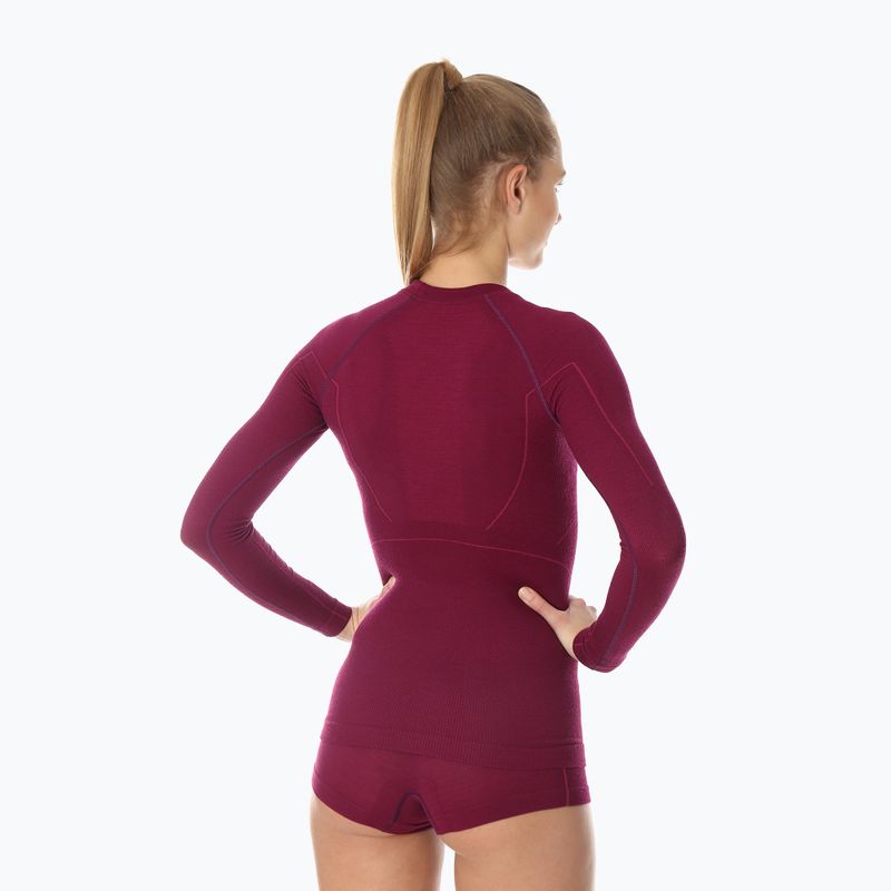 Women's thermal top Brubeck Active Wool plum 2