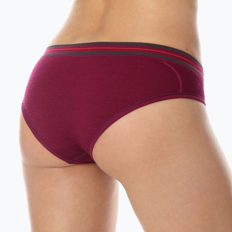 Women's thermoactive briefs Brubeck Hipster Active Wool plum 3